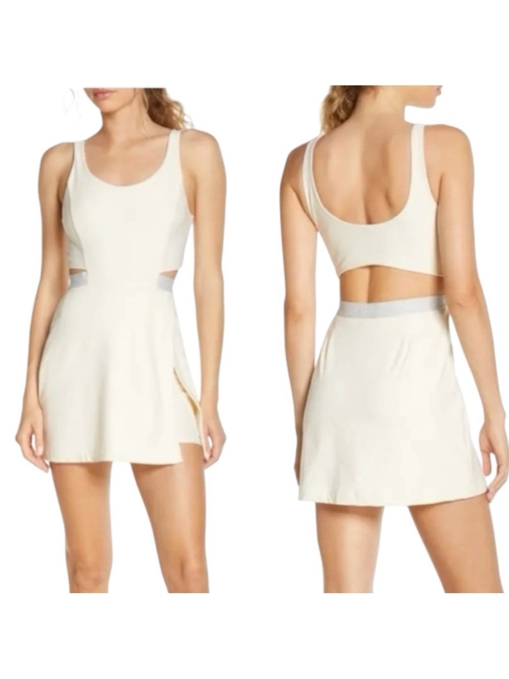Outdoor Voices Court Cream Athletic Dress